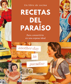 Un collage digital sobre los estereotipos familiares en las mujeres llamada 'Otro día en el paraíso'