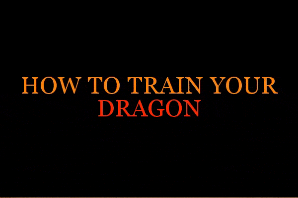 Créditos de la película Cómo Entrenar a tu Dragón hechos con Processing3